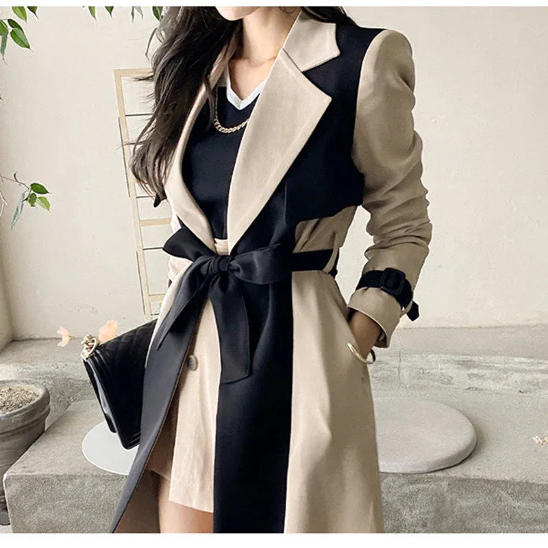 Fashionable Autumn Women's Long Trench Coat - Gizmo Galaxy