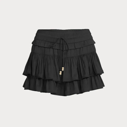 New High-waisted Liner Shorts With A Drawstring Skirt-trousers Design - Gizmo Galaxy